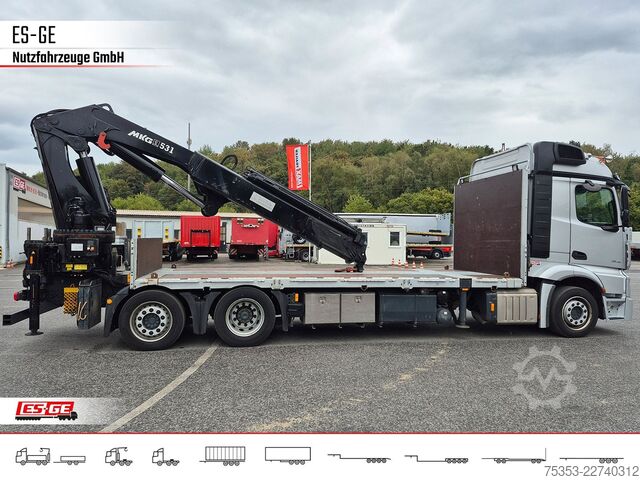 Vrachtauto met open laadbak MERCEDES-BENZ 2546 L 6X2 ACTROS, Pritsche, MKG HLK 531