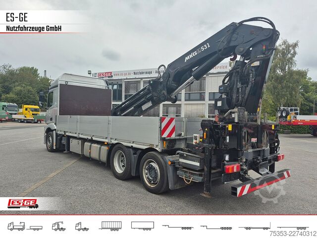 Vrachtauto met open laadbak MERCEDES-BENZ 2546 L 6X2 ACTROS, Pritsche, MKG HLK 531