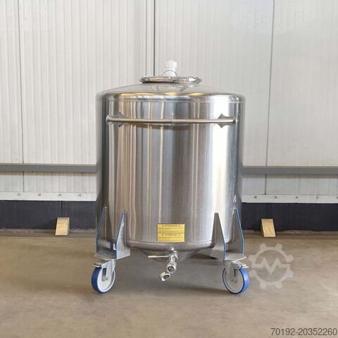 920 liter mobiele opslagtank van V2A roestvrij staal S17135