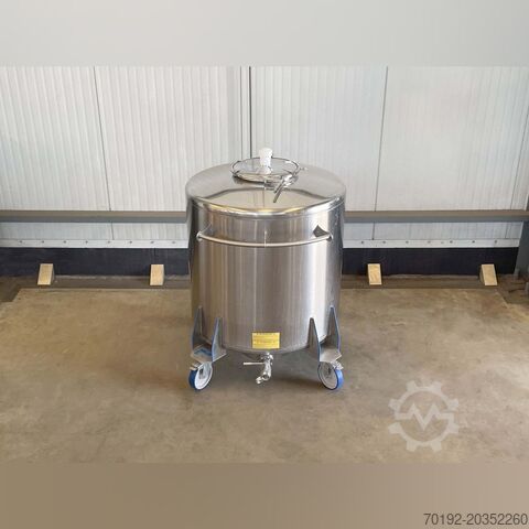 920 liter mobiele opslagtank van V2A roestvrij staal S17135