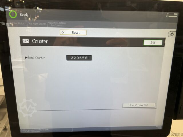 Máquina de impresión digital Ricoh Pro 8310s incl. Finisher SR5110, Vacuum Feed LCIT RT5120