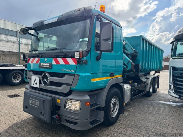 Φορτηγό γερανός roll-off MERCEDES-BENZ 2632 Actros 6x4 Meiller Abroller KRAN Salzstreu