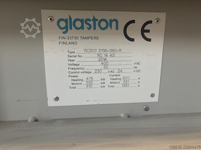 Horno de templado de vidrio Glaston RC 200