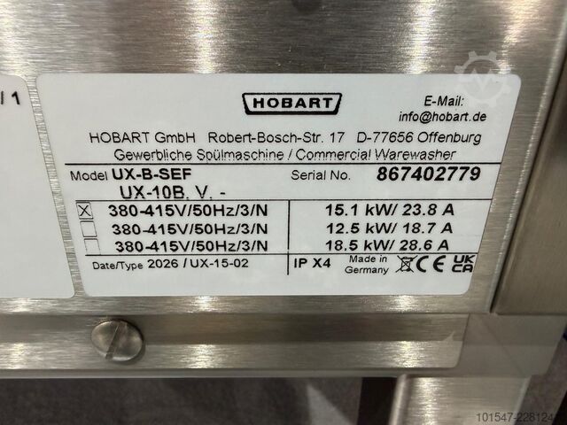 Lavavajillas HOBART UX-B-SEF