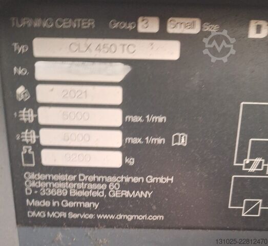 Centrum tokarsko-frezarskie CNC DMG MORI CLX 450 TC with Robo2Go