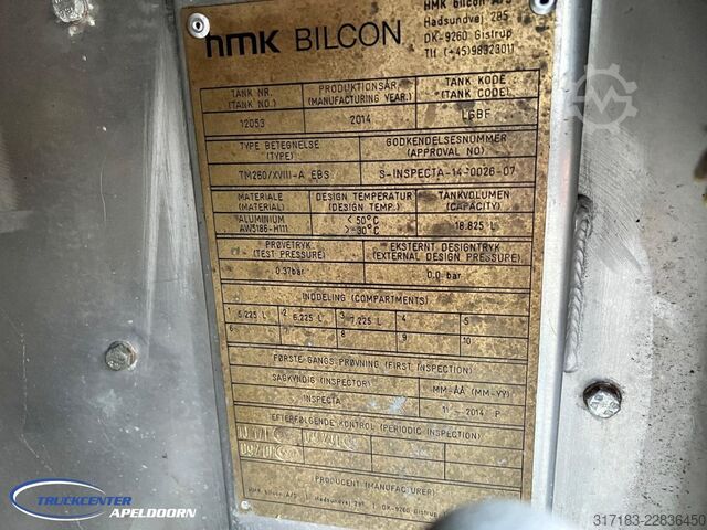 Tankwagen Volvo FH 540 HMK Bilcon 18800 Liter ADR, Steering axl...