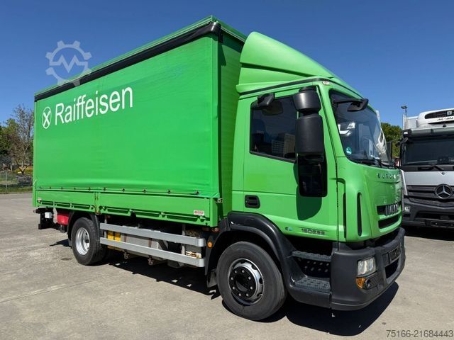 Camião plataforma com lona IVECO EuroCargo 160 E 28 Pritsche 5,40 m LBW 1,5 T*AHK