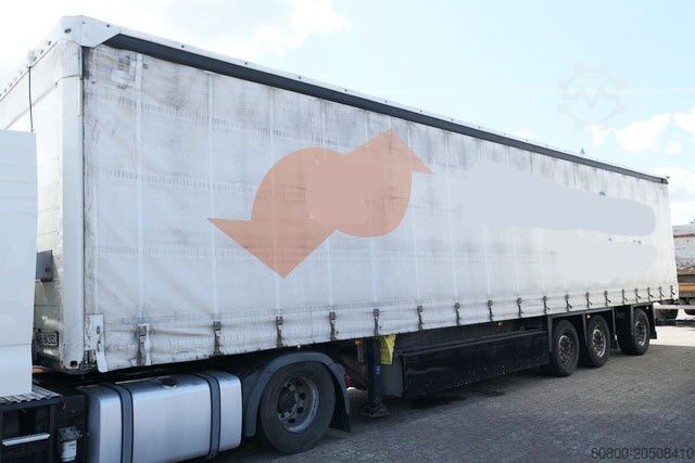 Open semitrailer with tarp SCHMITZ CARGOBULL SCS 24/L-13.62 EB,Mitnahmestapler,Gelenkt,Edscha