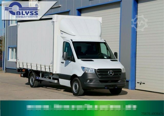 Schuifzeil bestelwagen MERCEDES-BENZ Sprinter Plane 420x220x220 mit Ladebordwand