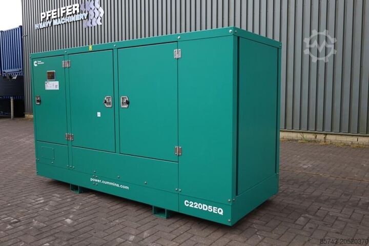 Generator set Cummins C220D5EQ Declaration of Conformity, Diesel, 220kVA