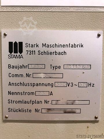 Centro de mecanizado CNC Stama MC110 6MB