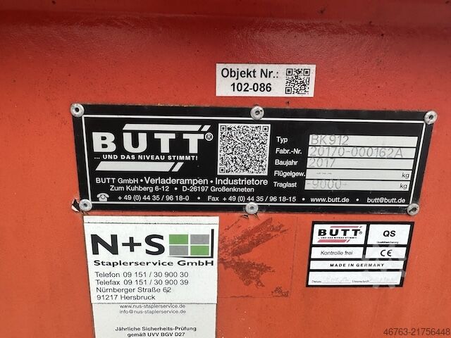 Mobil középtengelyes rakodórámpa Butt BK912