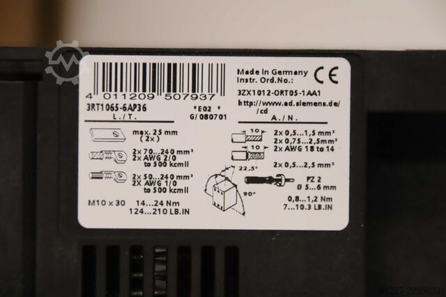 Stycznik Siemens 3RT1065-6AP36