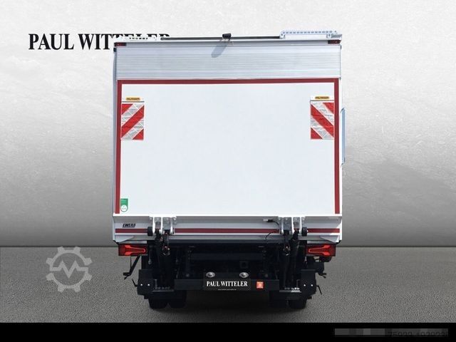 LKW mit Getränkeaufbau FUSO eCanter 9C18e EWERS Getränkekoffer Schwenkwand