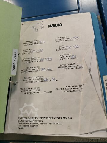 Machine de Sérigraphie 1 Couleur 160x210 cm SVECIA SAM II X / SHJD / SAB-B / HTB Heron
