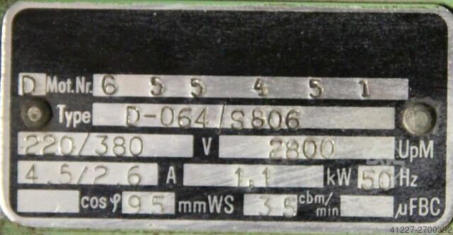 Druckgebläse unbekannt 35 m³/min