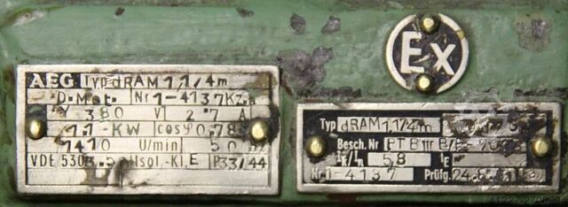 Silnik elektryczny 1,1 kW 1410 obr/min AEG DRAM1,1/4m EX