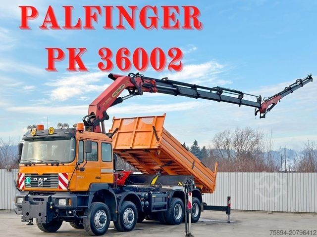 Autolaadkraan MAN 35.414 * PALFINGER PK 36002 +FUNK / 8x6