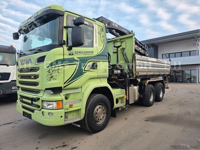 Kiepwagen SCANIA R490 / 6X4 / Blatt / 18m Hiab Kran
