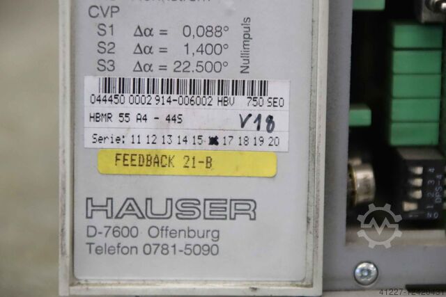 Servoregelaar 2 stuks Hauser HBV 750 SEO HBMR 55 A4-445