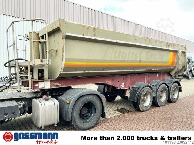 Tipper semitrailer Langendorf SKS-HS 24/28, Stahlmulde ca. 24m³, Liftachse