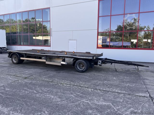 Low loader trailer Dinkel DAC 18000 2 Achs Kombi- Anhänger für Abroll- oder Absetzmulden oder Tieflader