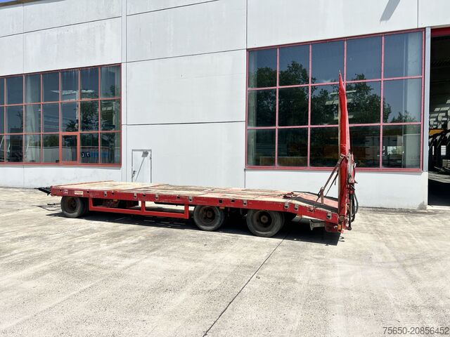 Low loader trailer t3 3 Achs Tiefladeranhänger mit gerader Ladefläche
