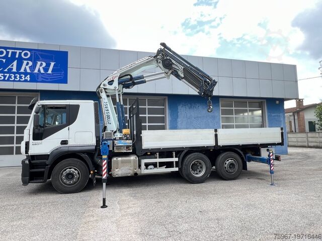 LKW mit Festaufbau und Kran Iveco Stralis 480