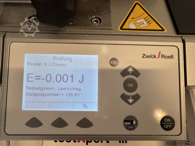 Zwick Roell HIT5P Plus pendelslagsprovare Zwick Roell Pendelschlagwerk HIT5P Plus inkl. TestXpert III
