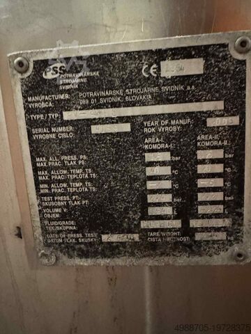 Tanque de fermentação com resfriamento PSS Slovakia Fermentation tank
