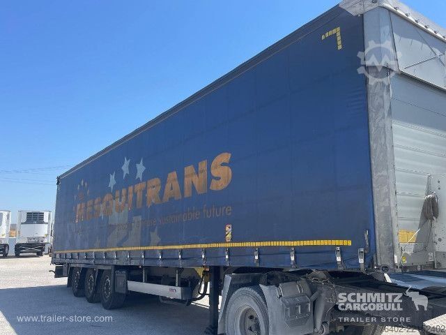 Open semitrailer with tarp Schmitz Cargobull Semitrailer Curtainsider Mega