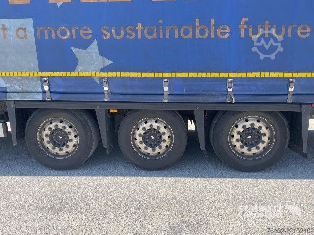 Open semitrailer with tarp Schmitz Cargobull Semitrailer Curtainsider Mega