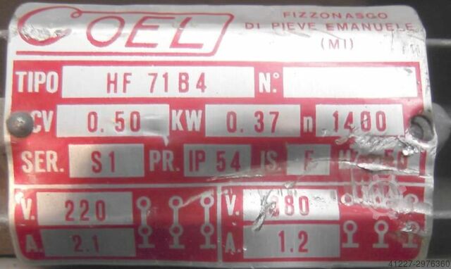 Dişli motor 0.37 kW 107 rpm Motovario TRC/2
