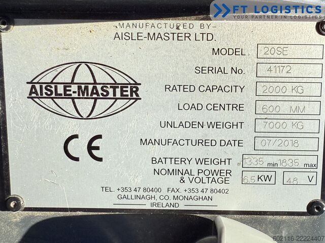 Smalle gangpad heftruck AISLE MASTER 20SE QUAD MAST 6500 FULL CABIN FREE-LIFT