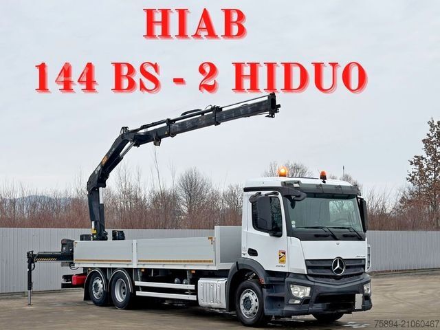 Macara montată pe camion MERCEDES-BENZ ANTOS 2540* HIAB 144 BS - 2 HIDUO /FUNK