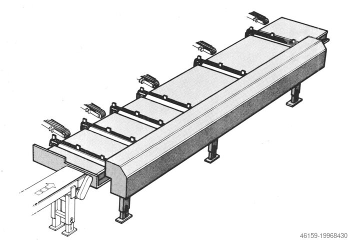 Retvinklet omladning ved udløb fra profileringsmaskine Weinig 820 right angle transfer
