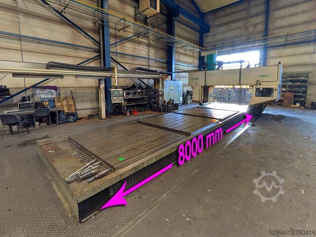 Bedfreesmachines met bewegende tafel & CNC Unisign Uniport 6 X: 8000 - Y: 2500 - Z: 800 mm CNC 5 axes
