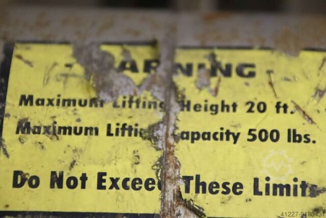 Materiálový výtah Montážní výtah unbekannt Tragfähigkeit 226 kg