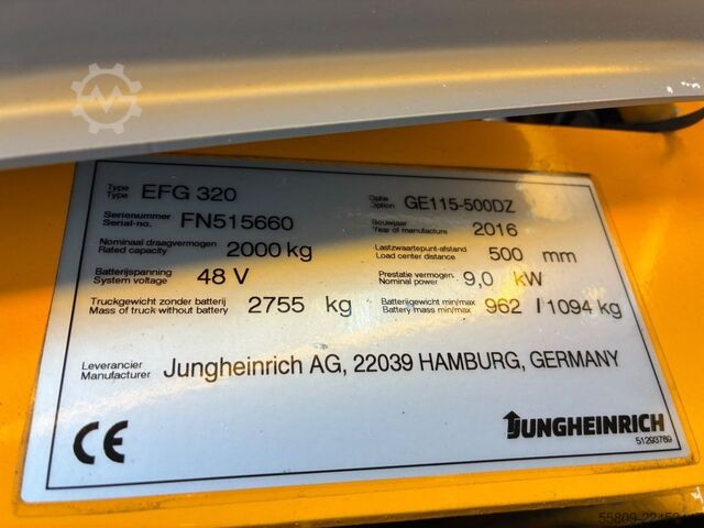 Carrello elevatore elettrico a 4 ruote Jungheinrich EFG320