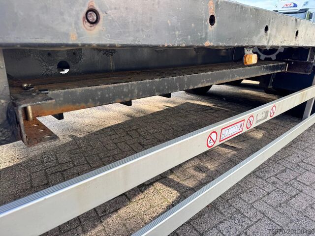 Platform aanhanger LAG 3x BPW PLATTE-TRAILER MET BREED BORDEN EN RONGEN