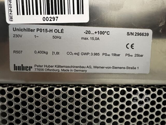 Máquina frigorífica Huber Unichiller P015-H OLÉ