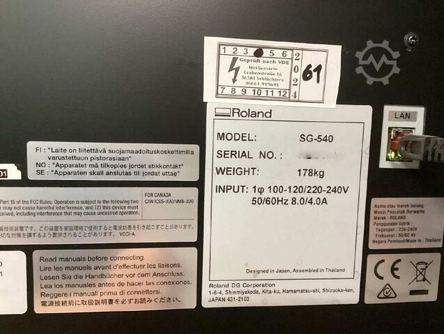 Plotter za štampu i sečenje Roland SG-540