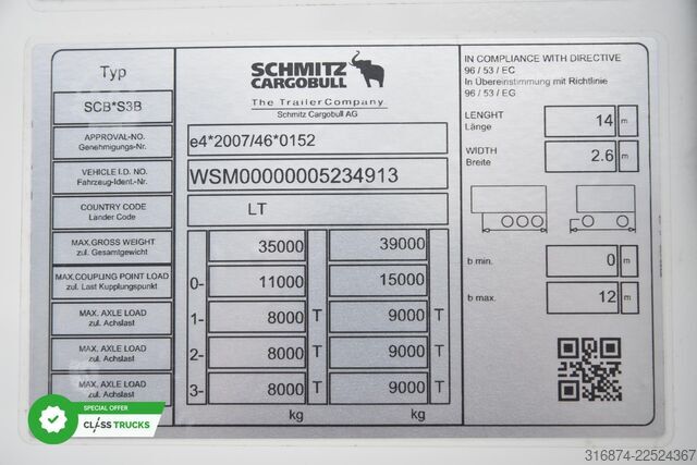 Semirremolque frigorífico SCHMITZ CARGOBULL SKO FP 60 ThermoKing SLXi 300