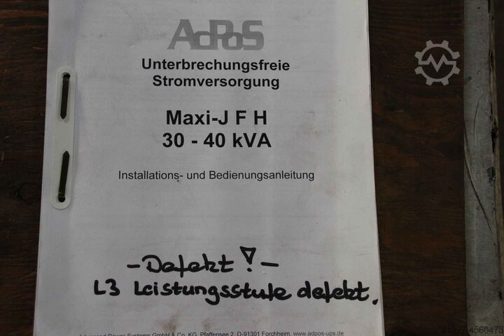 Stroomvoorziening 40 kVA AdPoS USV Maxi-J F H 40 kVA