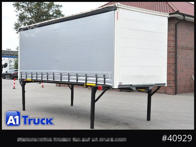 Swap body with flatbed & tarp WECON WPR 745, verzinkt, 2520  innen, Code XL, neue Plane