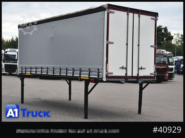 Swap body with flatbed & tarp WECON WPR 745, verzinkt, 2520  innen, Code XL, neue Plane