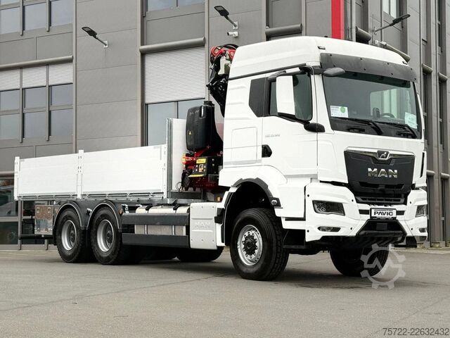Piattaforma di carico MAN TGS 33.520 6x6 BL Pritsche Kran Fassi F235A.2.24