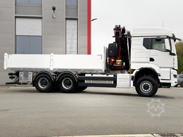Piattaforma di carico MAN TGS 33.520 6x6 BL Pritsche Kran Fassi F235A.2.24