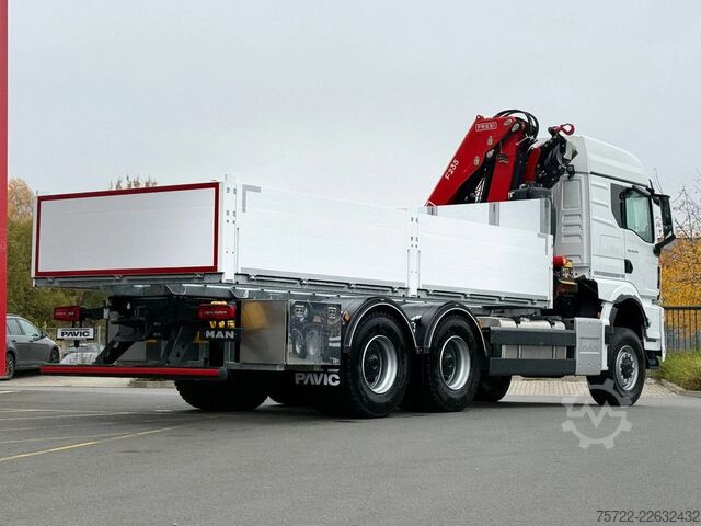Piattaforma di carico MAN TGS 33.520 6x6 BL Pritsche Kran Fassi F235A.2.24