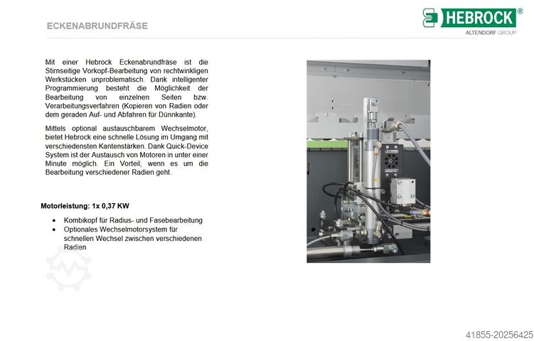 Kantenanleimmaschine HEBROCK K36 Airtronic uvm. Listenpreis:112.215€